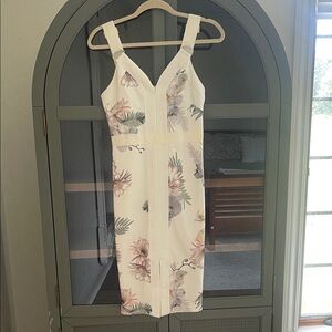 Ted Baker Cream Floral Midi Dress